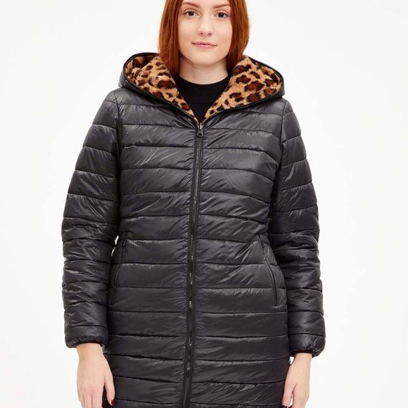 NWT  REVERSIBLE Jessica Simpson Hooded Puffer Coat - M - Picture 2 of 3
